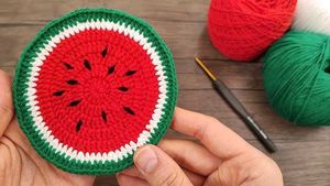 Handmade 6pc Watermelon Coaster