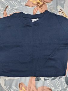 Navy Blue Crop Top