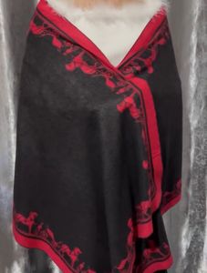 Designer Red And Black shawl