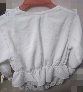 Casual Wear Top With White Koti For Girls