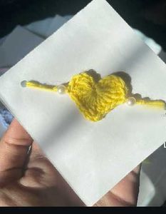 Handmade Heart Rakhi of 4 peace