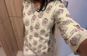 Vibrant Pink Printed Kurta