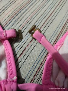 Pink Beaded Bikini Top