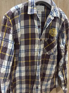 Spykar Men's Plaid Long Sleeve Shirt
