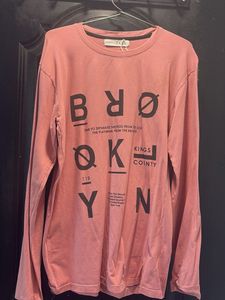 Pink Brooklyn Graphic Long Sleeve Tee