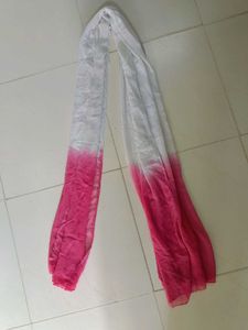 White & Pink Ombre Dupatta