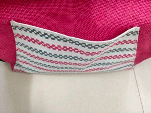 🌷Stylish Pink Jute Tote Bag
