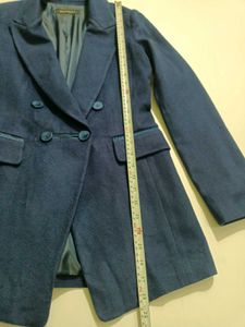 Korean Blue long sleeves Winter Blazer Womens