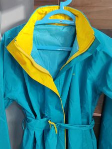 Zeel Teal &amp; Yellow Rain Coat