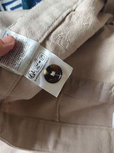 Beige Wide Leg Trousers