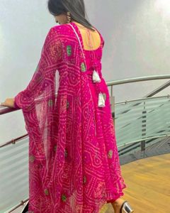 Jaipuri Bandhani Kurta Set