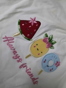 Cute Girls' Ice Cream Print Outfit