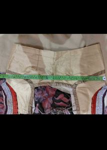 Designer Beige Blouse with Floral Saree