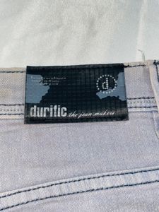 Gray Cropped Denim Jeans