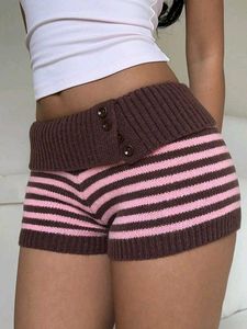 Cozy Striped Knit Shorts