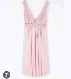 Lace Trimmed Pink Nightgown(maternity)