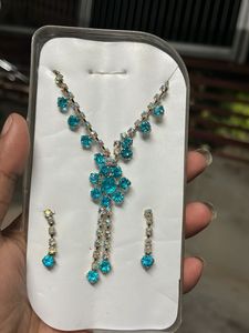 Combo Elegant Turquoise Crystal Necklace