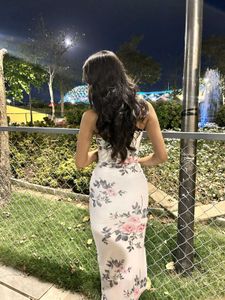 Elegant Floral Print bodycon dress