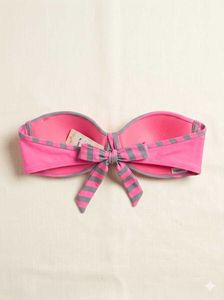 Pink &amp; Grey Chevron Bikini Top