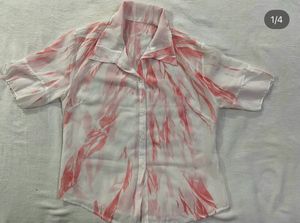 Stylish Pink Tie-Dye Button-Up Shirt