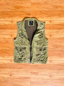 Olive Green Utility Vest afghan brand