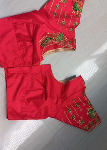 Red Embroidered Blouse