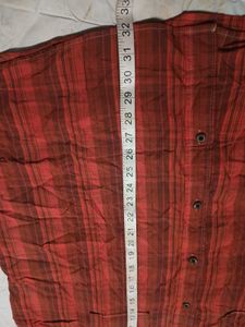 5XL Men's Red Plaid Short Sleeve Shirt