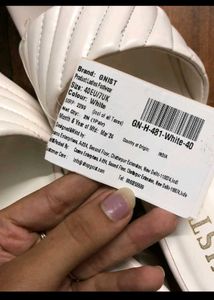 GNIST White Quilted Heeled Mules