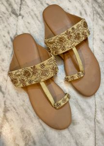 Embellished Handmade Leather Flats