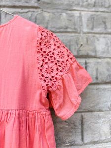 Cat &amp; Jack Coral Eyelet Dress