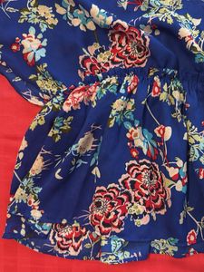 ONLY Floral Print Wrap Top