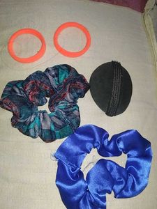 Set of 3 Scrunchies &amp; Hair Accessories