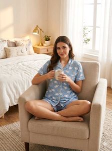Cute Cloud & Star Pajama Set