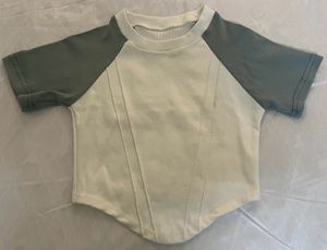 Olive & White Corset Tee