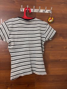 Striped Ribbed T-Shirt