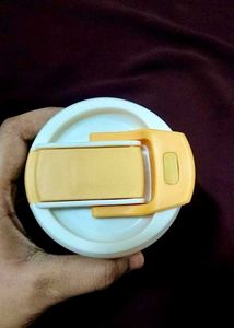 Glass Tumbler with Flip-Top Lid