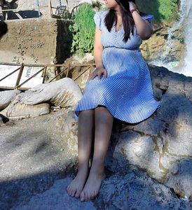 Blue Striped Summer Dress