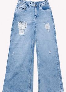 ripped  Wide Leg Jeans freakinks brand