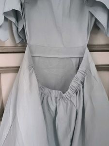 Light Blue Cold Shoulder Dress