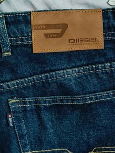 DIESEL Retro Wide Leg Dark Wash Jeans