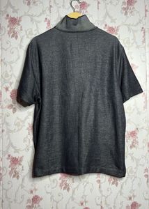 Men's Grey Calvin Klein Zip Neck T-Shirt
