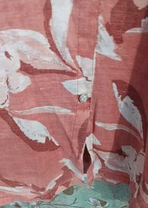 Floral Print Button-Up Kurta