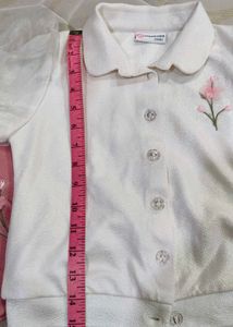 Girls Pink Skirt &amp; White Top Set