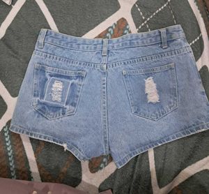 Mini Ripped Denim Shorts