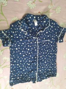 Star Print Pajama Top