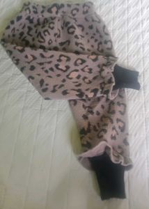 winter Leopard Print Fleece Pants.