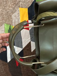 Olive green Handheld Handbag