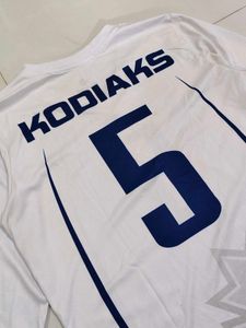 Men's White &amp; Blue volleyball jersey