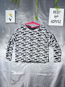 H&amp;M Geometric Print Long Sleeve Top