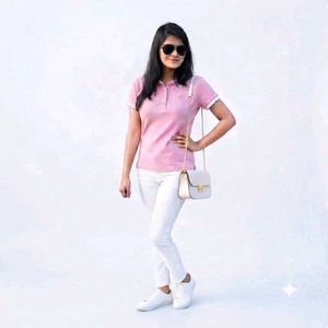 Being Human Pink Polo T-Shirt